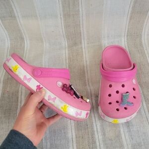 Crocs Minnie Mouse Shoes Pink Size J3‎